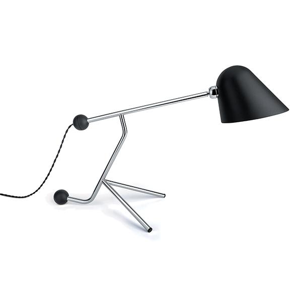 Tato Beghina Bordlampe Mat Sort   Krom