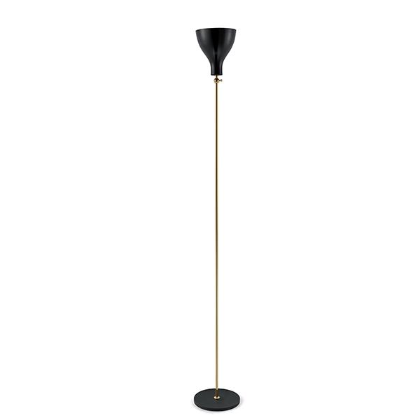 Tato Lady   Gulvlampe Messing   Sort Lige
