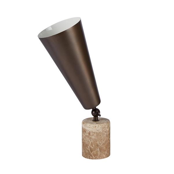 Tato Vox Bordlampe Brun Marmor   Mat Bronze Lille
