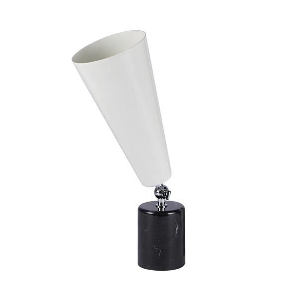 Tato Vox Bordlampe Sort Marmor   Krom Hvid Lille