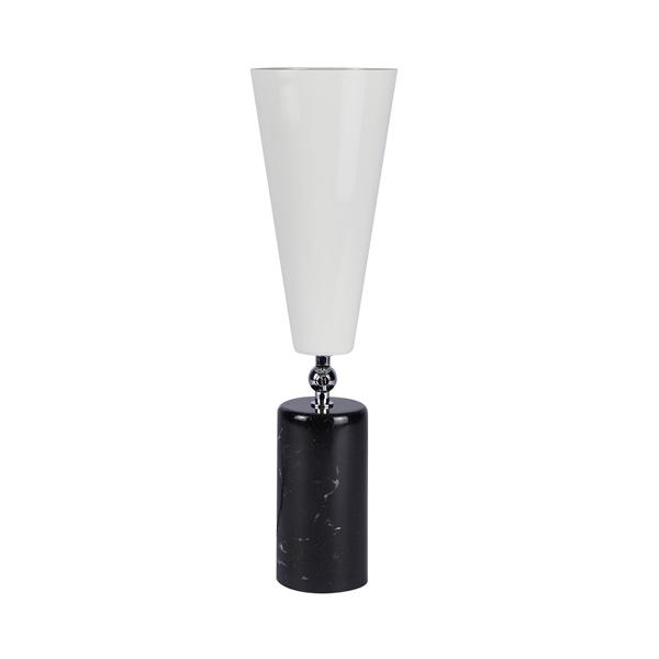 Tato Vox Bordlampe Sort Marmor   Krom Hvid Stor