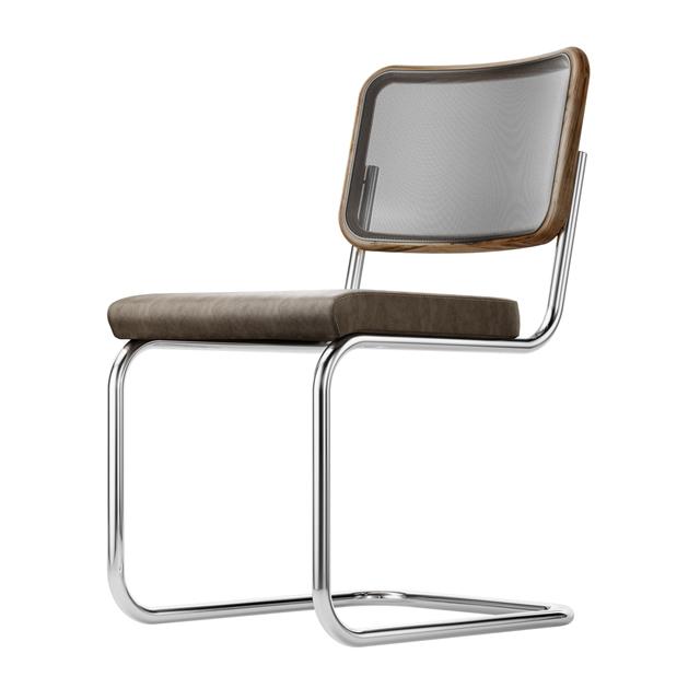 Thonet   32   Cantilever Spisebordsstol Krom Valnød