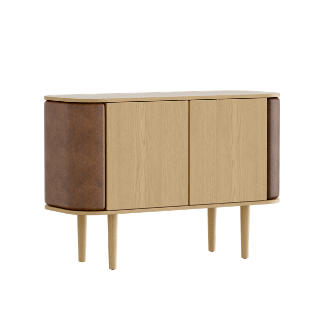 Umage Treasures Skab Egetræ Brun Faux Læder