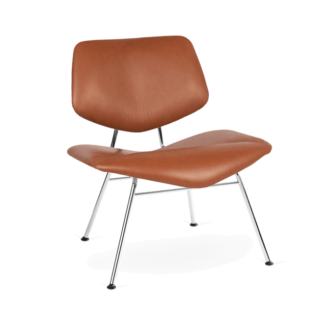 Vermund Vl135 Loungestol Sierra Cognac Læder Krom Stel