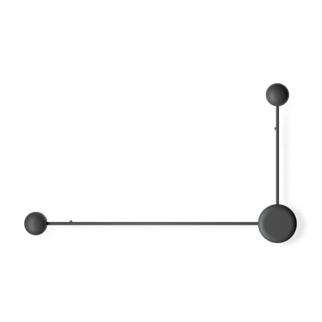 Vibia Pin Væglampe 1694 On Off Sort