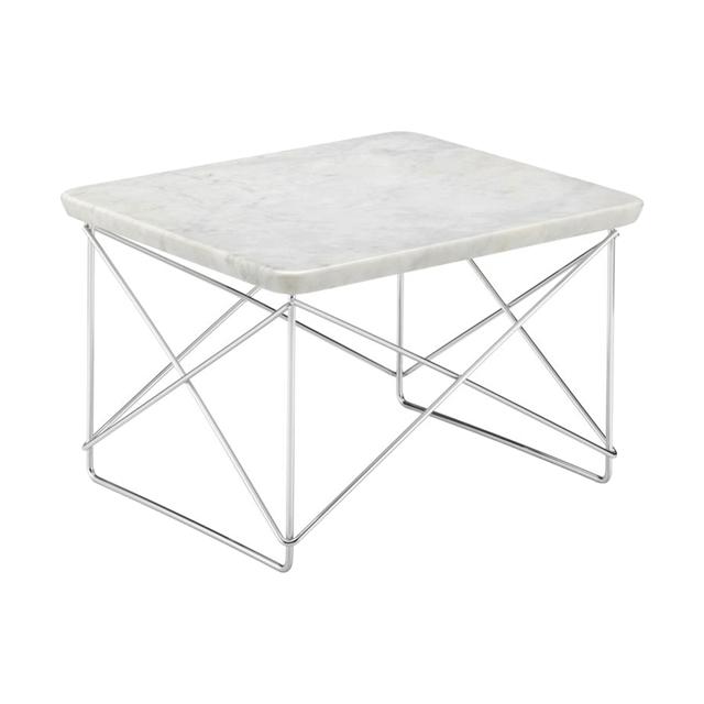Vitra Occasional Ltr Sengebord Lys Marmor Krom