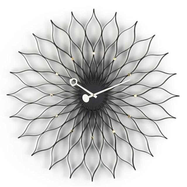 Vitra Sunflower Clock Ur Sort Messing