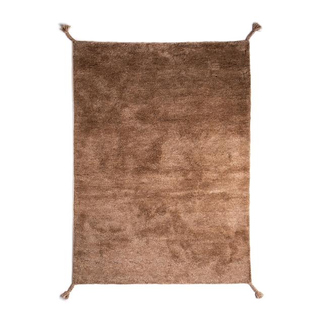 Woodnotes Uni Håndknyttet Uld Gulvtæppe 140   200 Cm Camel