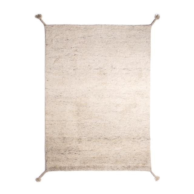 Woodnotes Uni Håndknyttet Uld Gulvtæppe 140   200 Cm Ivory Hvid