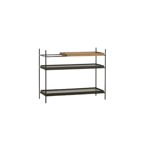 Woud Tray Configuration   Hyldesystem Lav Sort Valnød