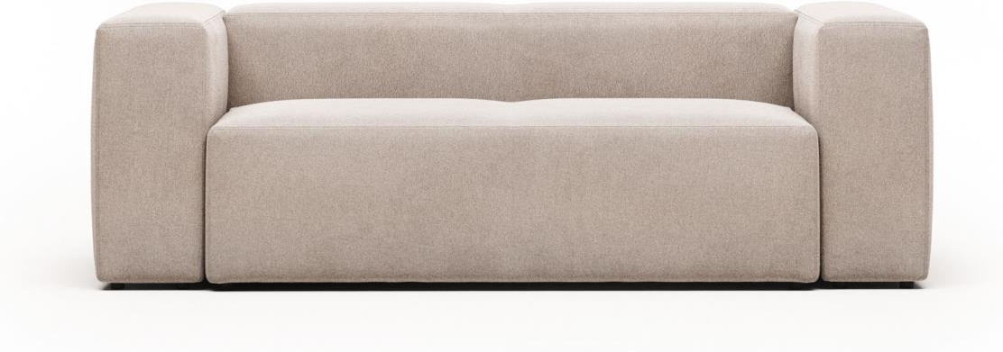 -personers Sofa Kave Home Blok Stof Beige Nordisk Design B210xd100 Cm Pletafvisende