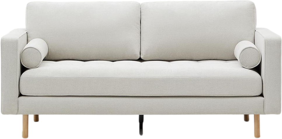 -personers Sofa Kave Home Debra Grå Chenille Antiplet Vandafvisende Bæredygtig 182x98x85 Cm