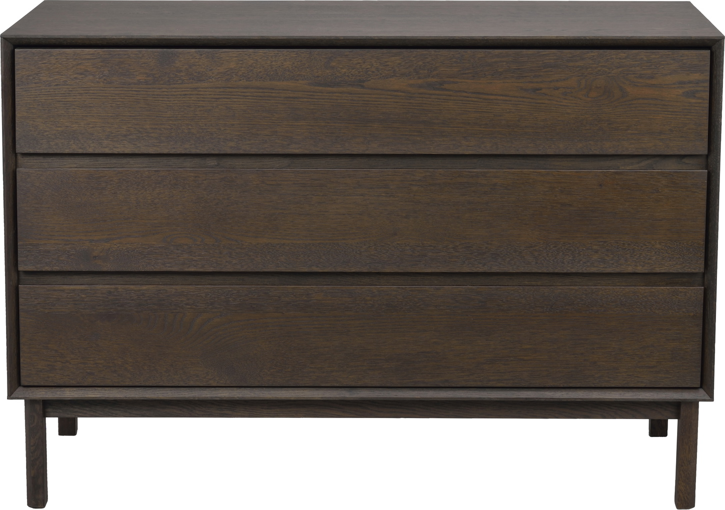 Kommode Rowico Mackay   Oliebehandlet Massivt Egetræ  Brun  Fscâ -certificeret    Skuffer  75ã 110ã 45 Cm