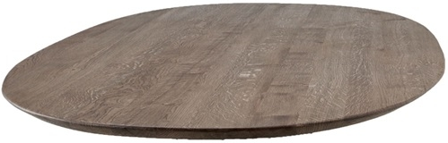 Plankebordsplade House Of Sander Orlando   Fsc-certificeret Massivt Egetræ Oval Grå 200ã 103ã   Cm