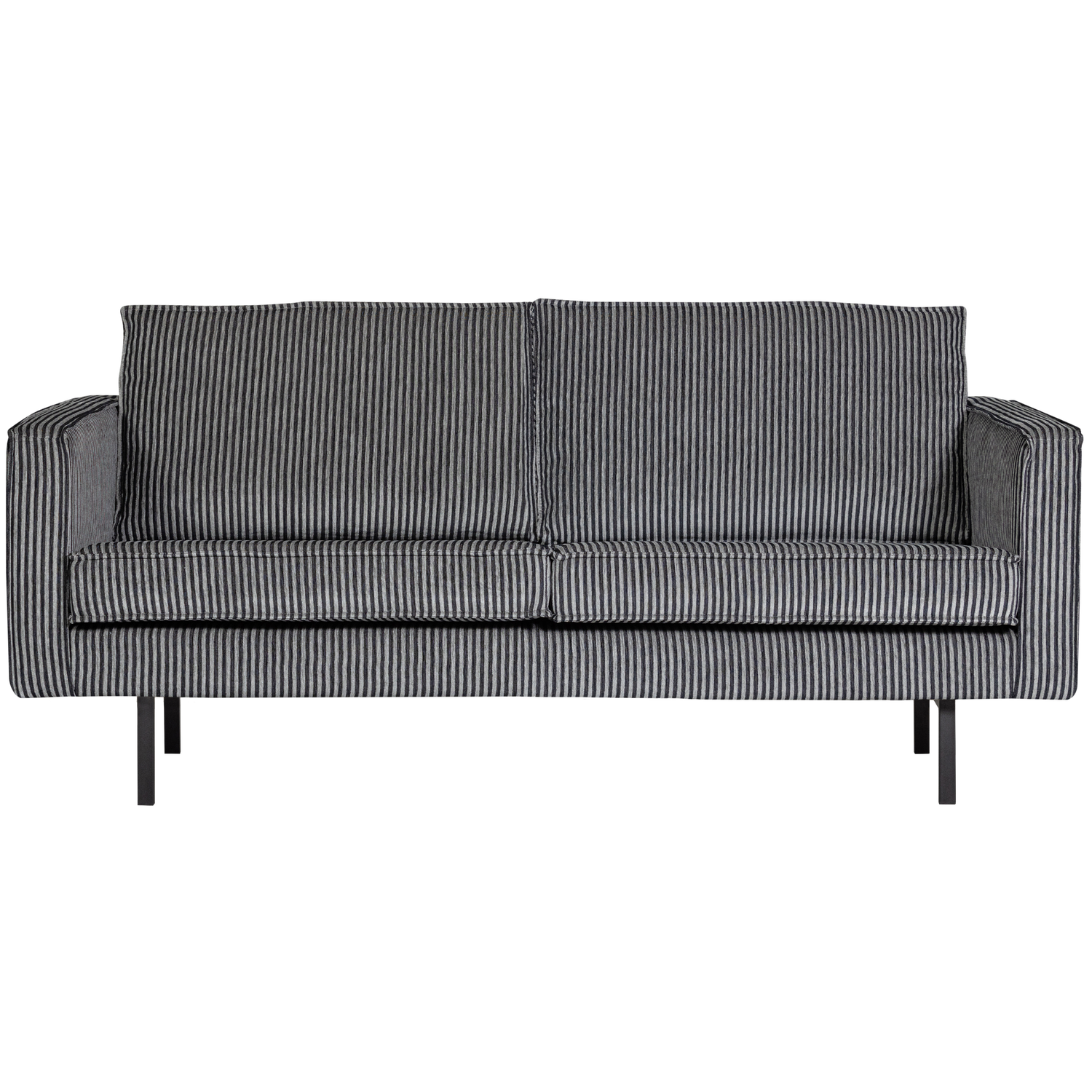 Woood Rodeo     Pers  Sofa Grå Og Sort Stribe Stof Og Metal