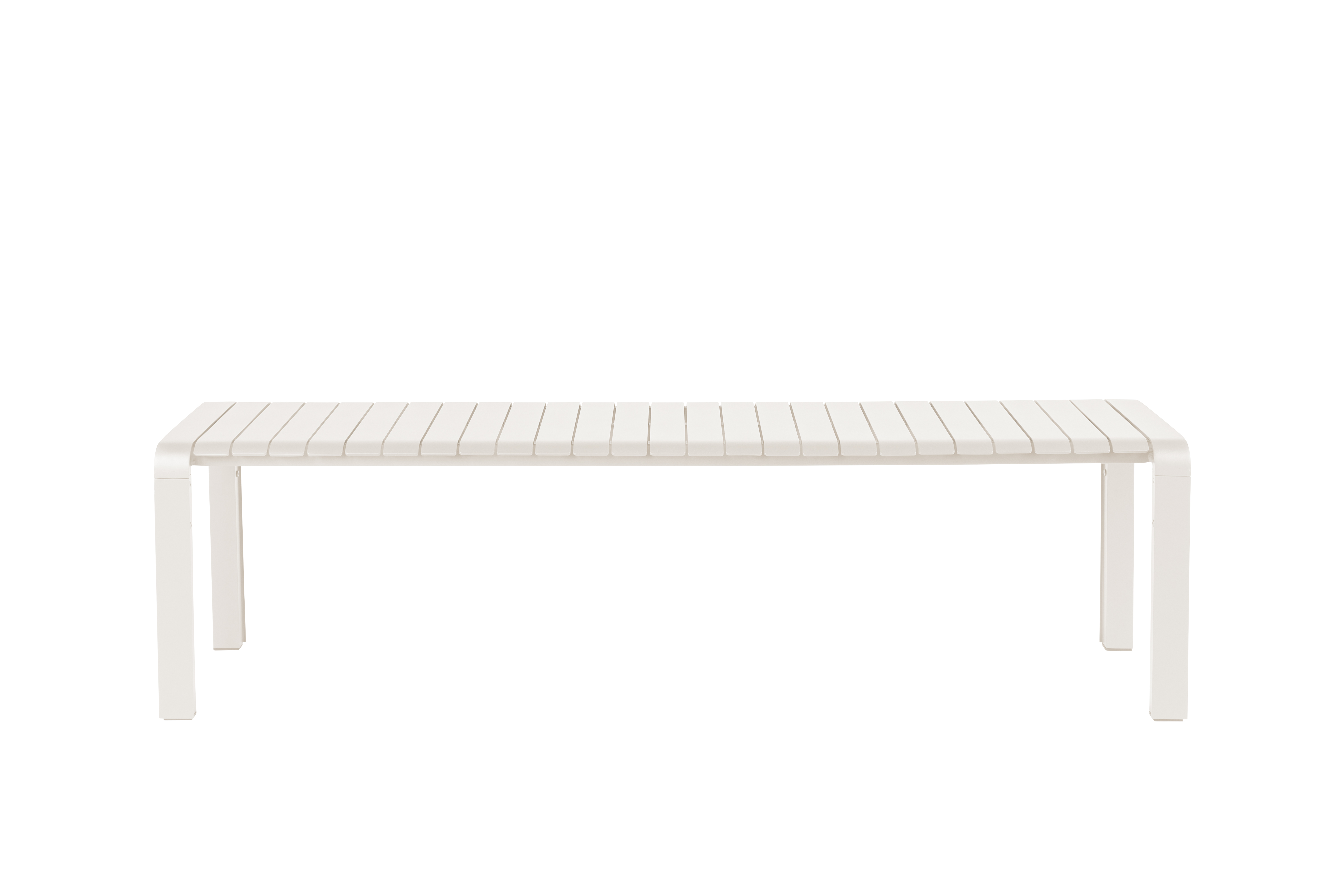 Zuiver Vondel Havebænk Rektangulær Ler Hvid Aluminium 175x45