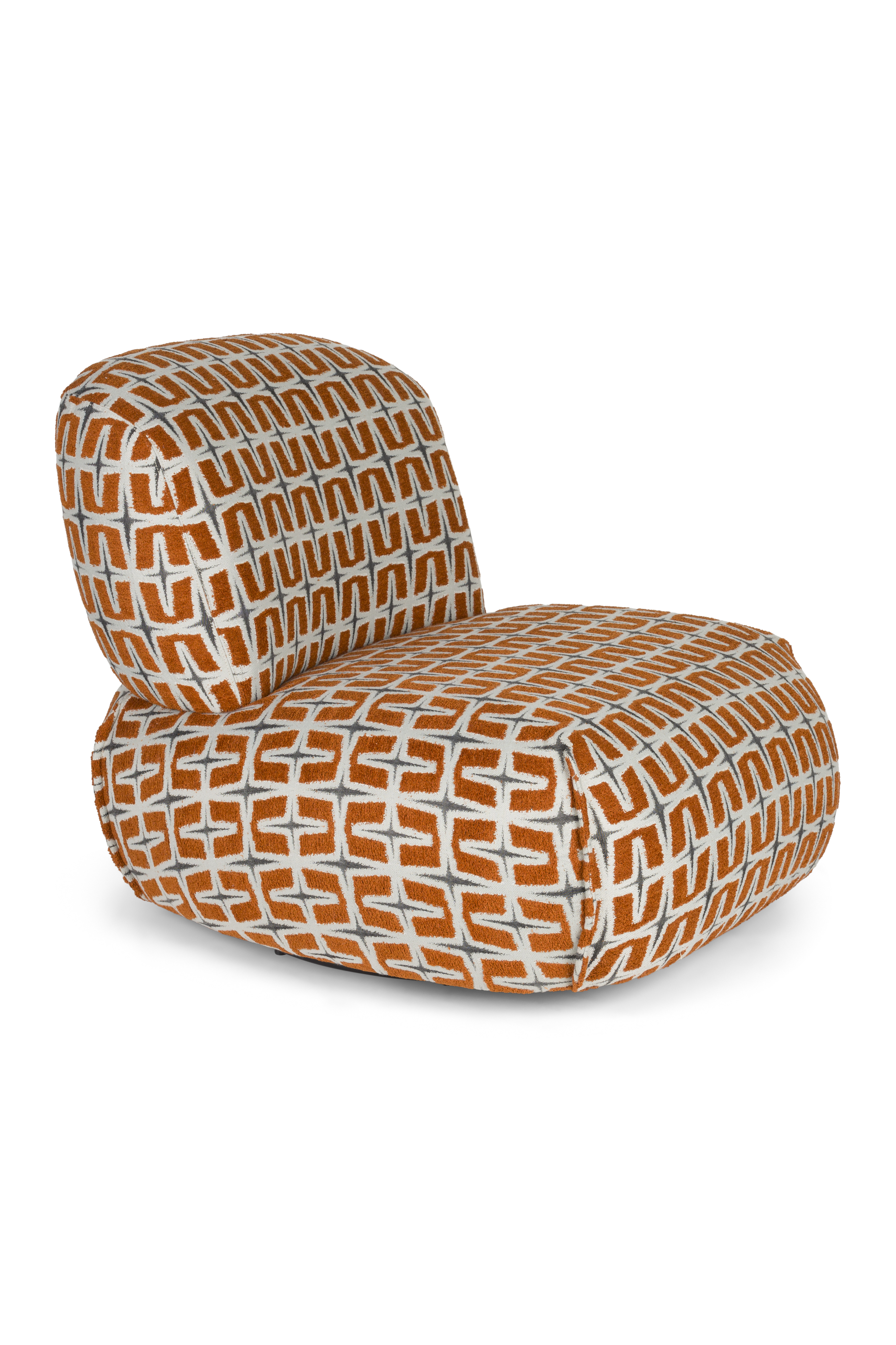 Bold Monkeyl Ritz Loungestol Beige Og Brændt Orange Stof