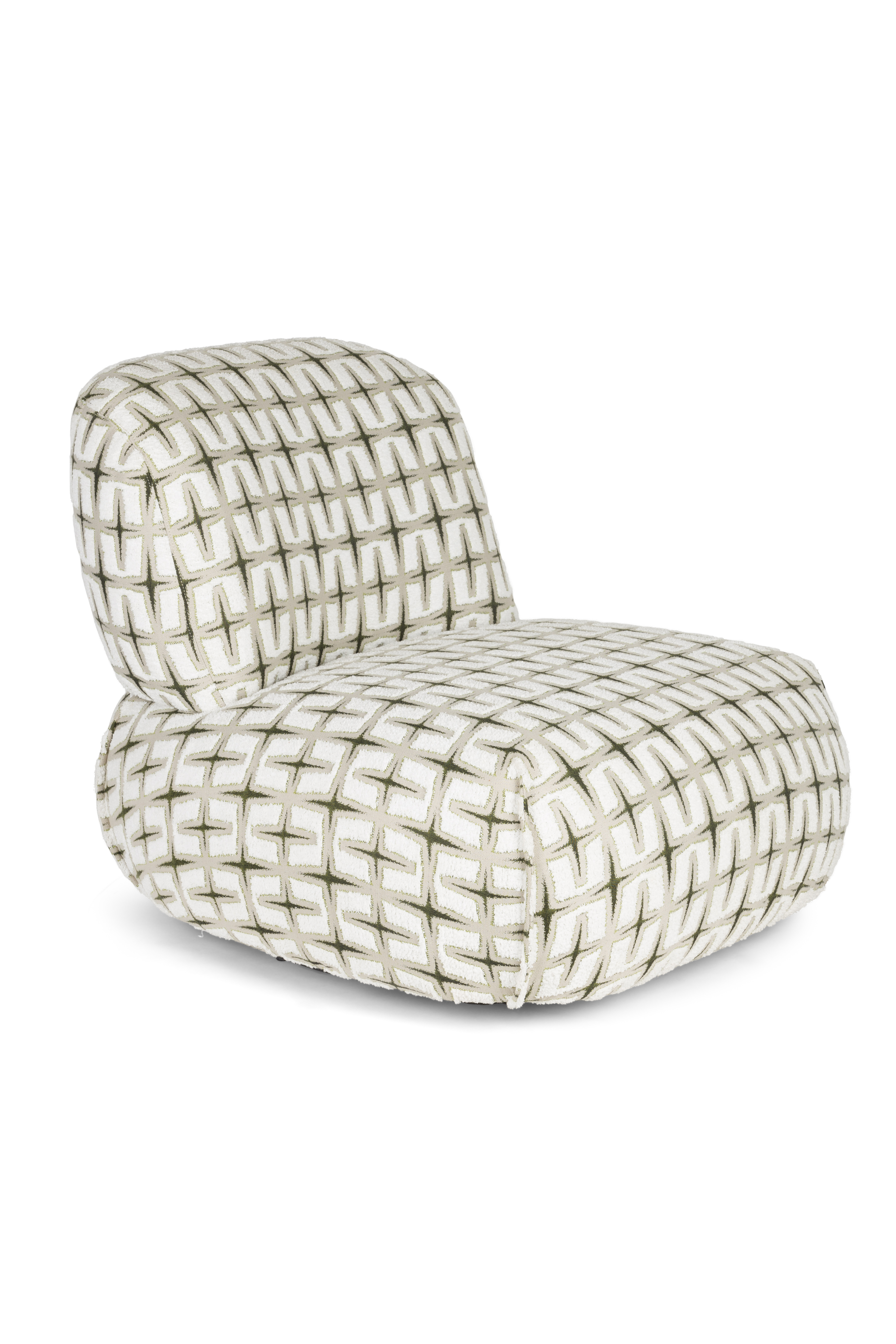Bold Monkeyl Ritz Loungestol Beige Og Grøn Stof
