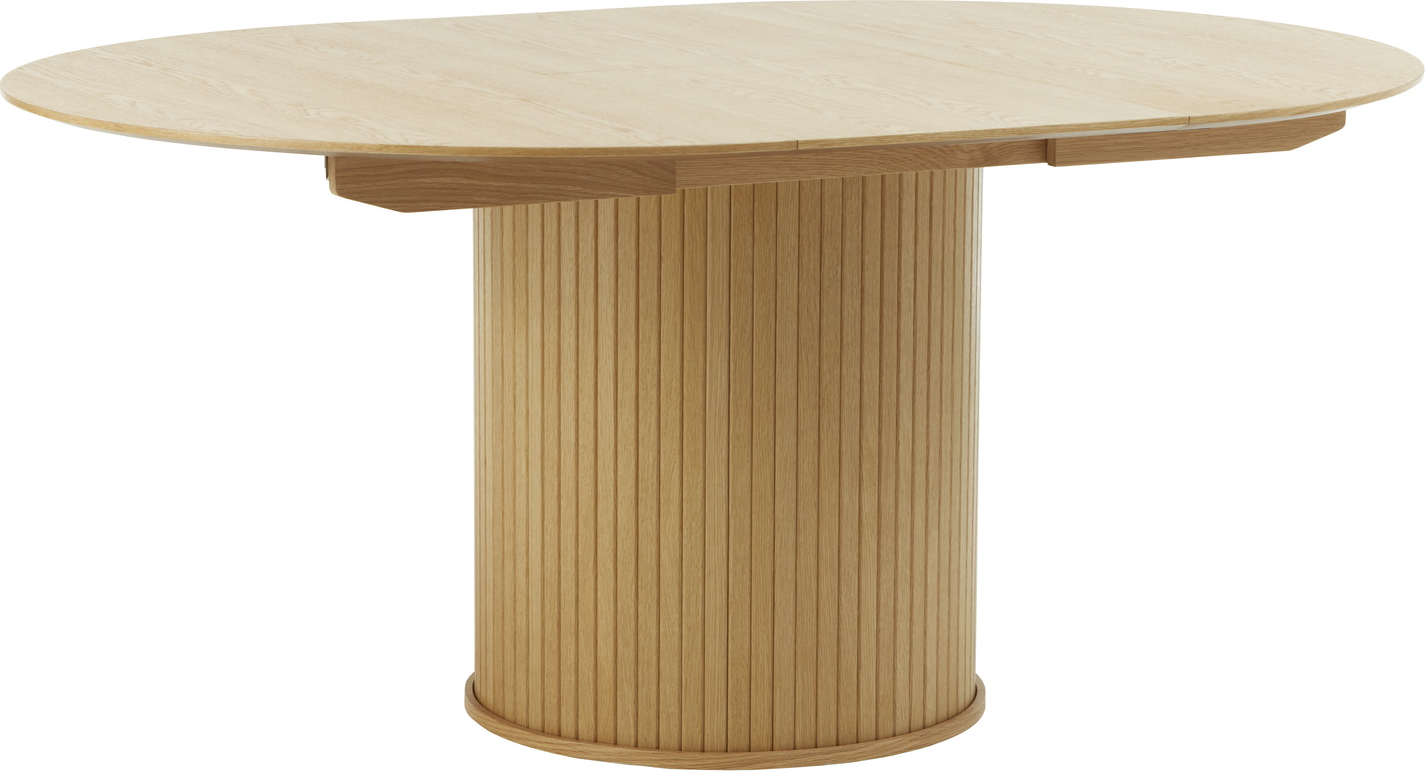 Rundt Spisebord Med Udtræk Nordique Design Nola Natur ø120-167   H75 Cm