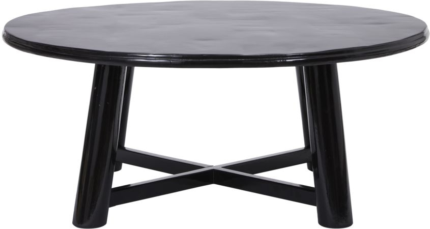 Sofabord Salonbord House Doctor Vali ø110 H45 Cm Eukalyptus Mangotræ Mørkebrun -formet Base Skulpturelt Design