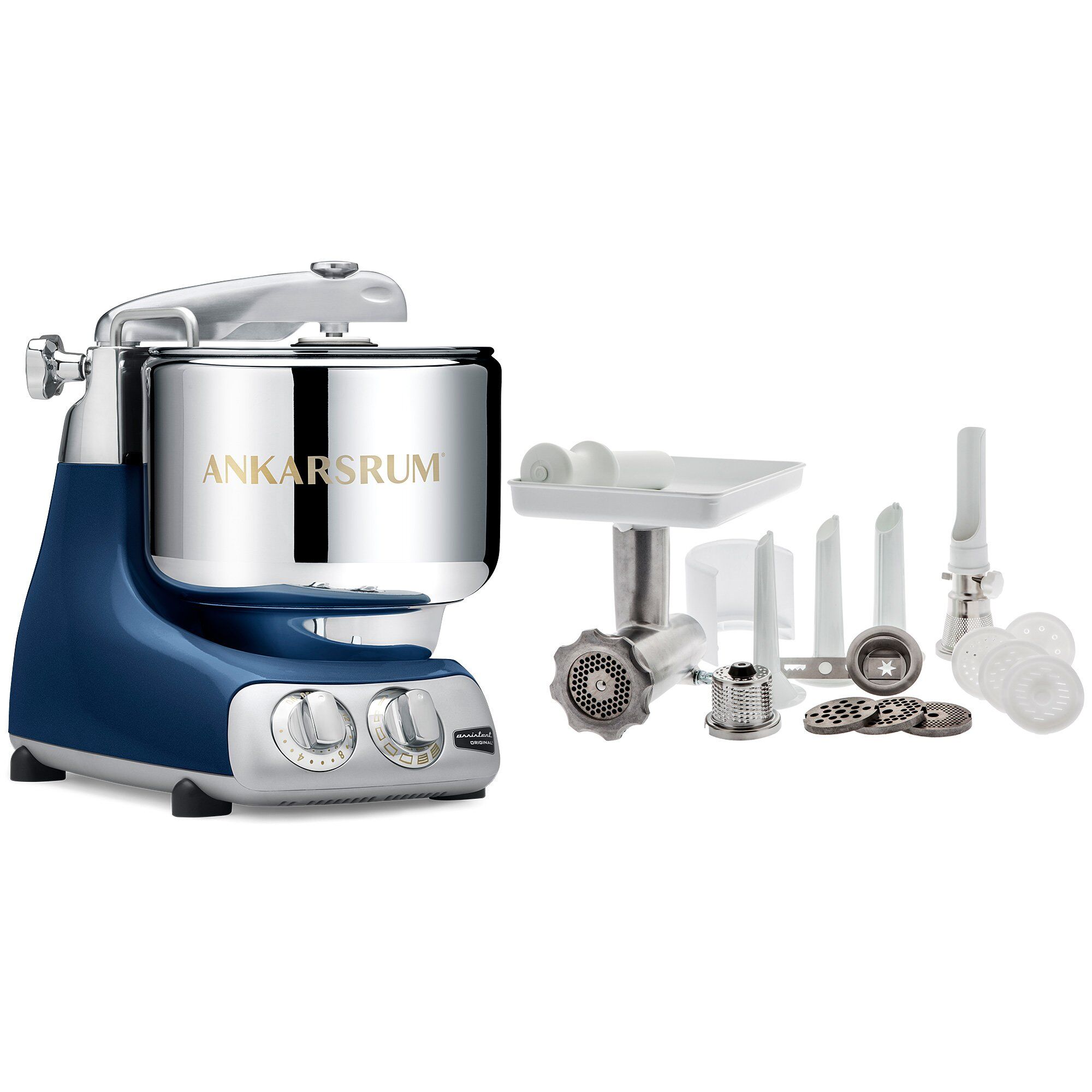 Assistent Akm 6230 Røremaskine   Komplet Kødhakker  Ocean Blue