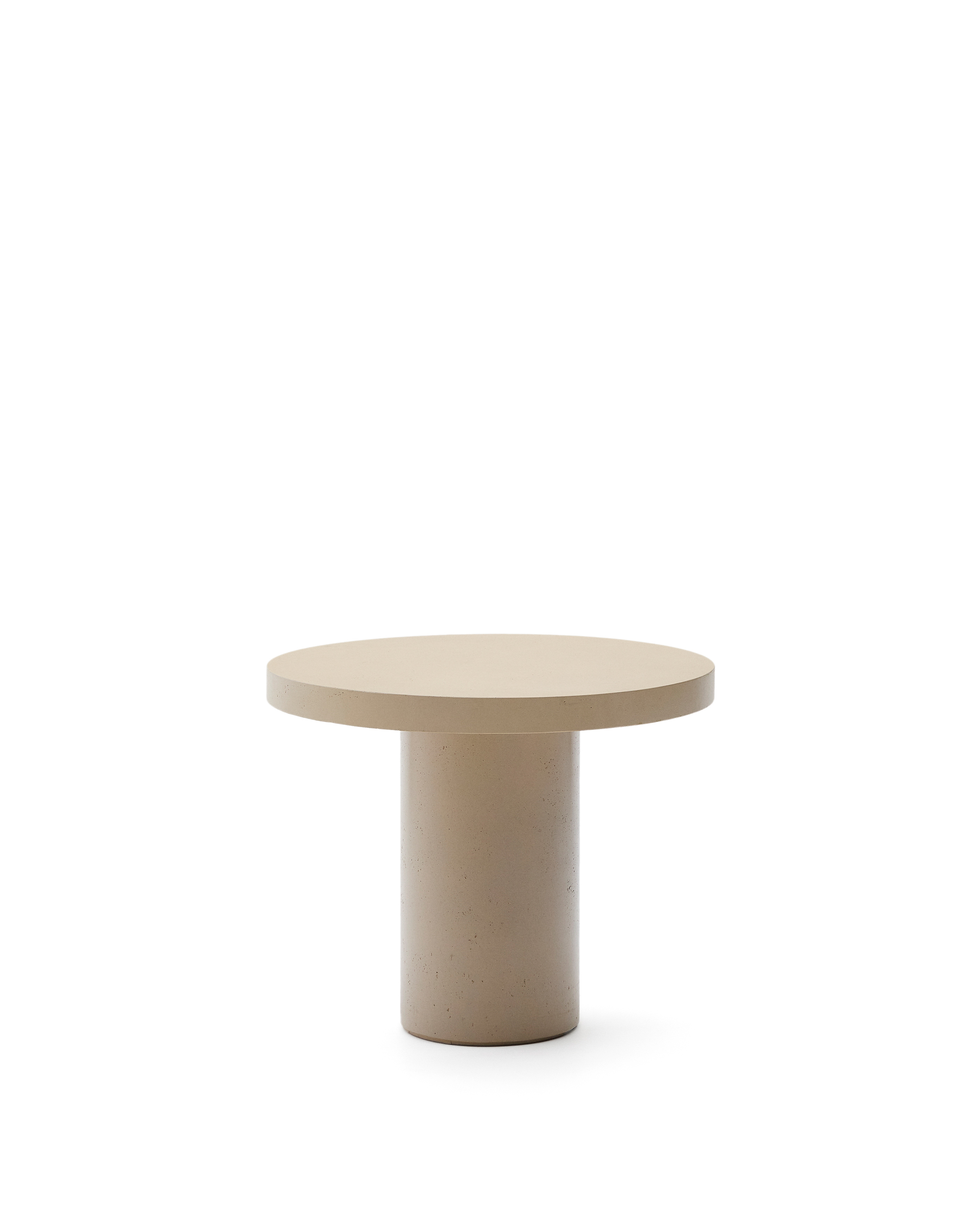 Kave Home Aiguablava Havebord  Rund Beige Cement  ø90