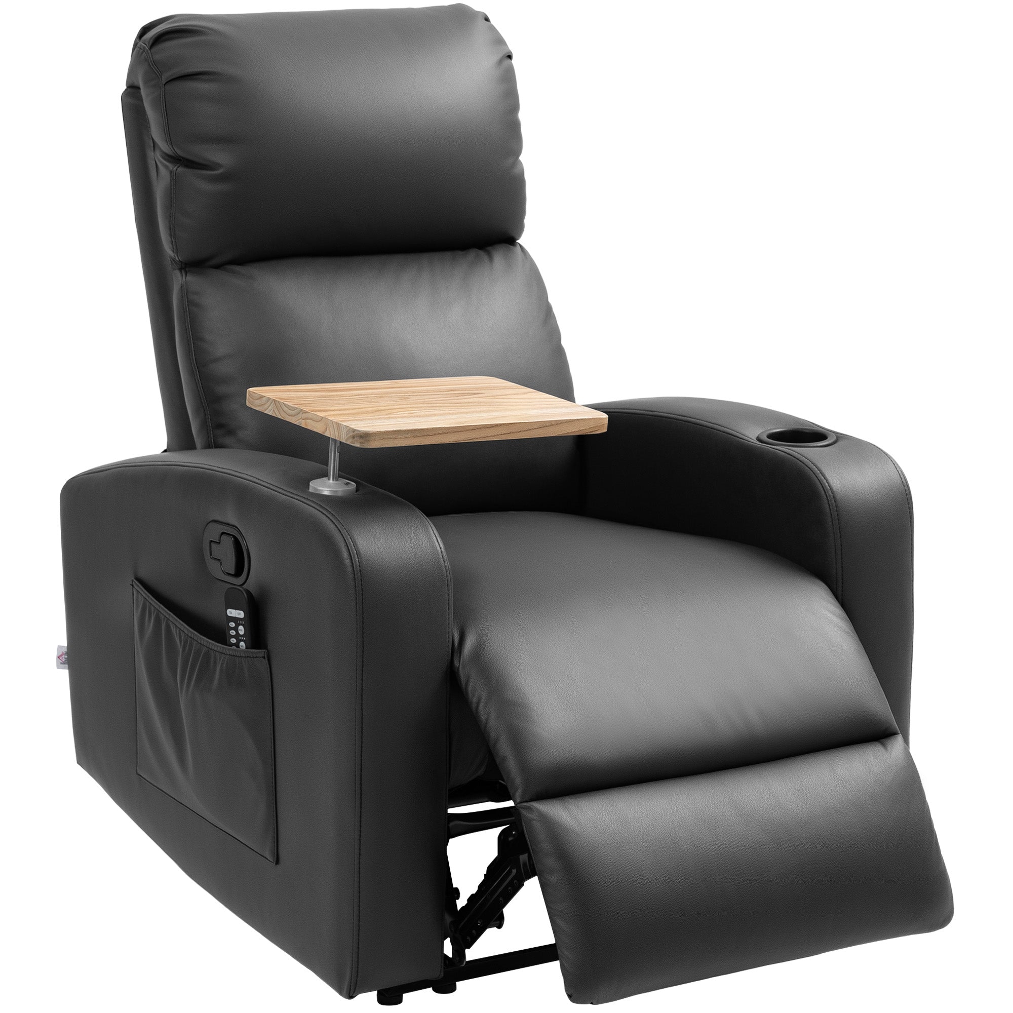 Massagestol Med Klapbord Og Fodstøtte  77 Cm   93 Cm   105 Cm  Sort