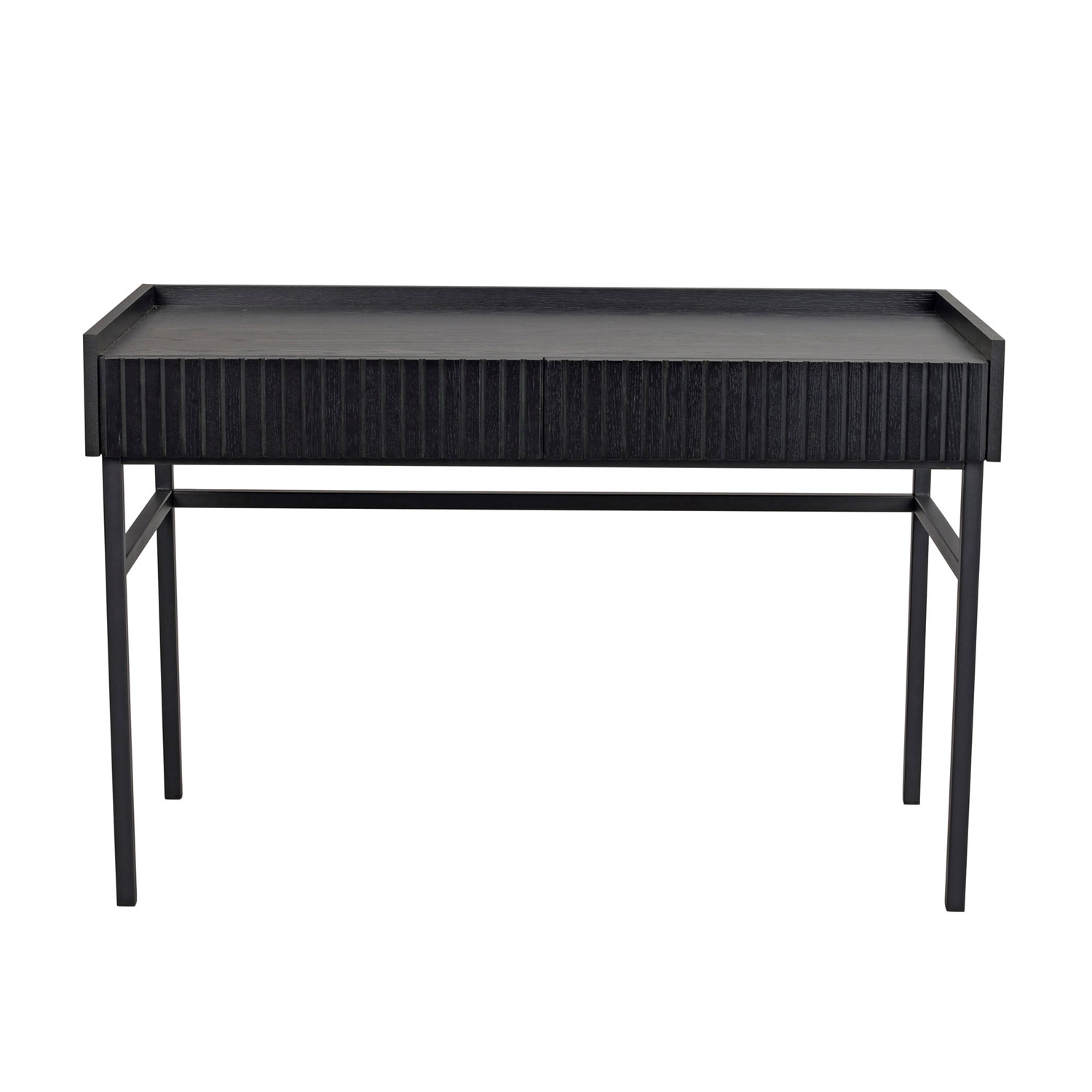 Rowico Halifax Skrivebord       Skuffer Sort Egefinér  Eg Og Metal  120x61