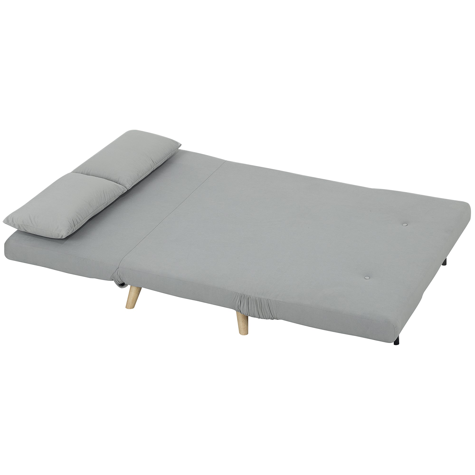 Sovesofa Afslappende Sofa  Inkl    Puder  Fløjlslook  130   78   79 Cm  Lysegrå