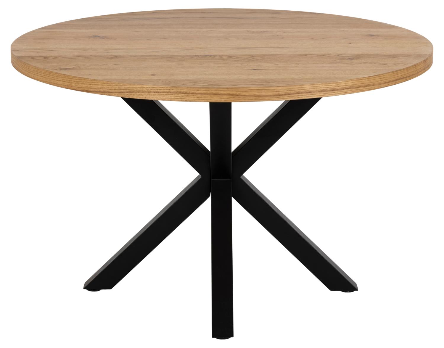 Act Nordic Heaven Spisebord  Rund Natur Vild Eg Finã   Og Sort Metal  ø120