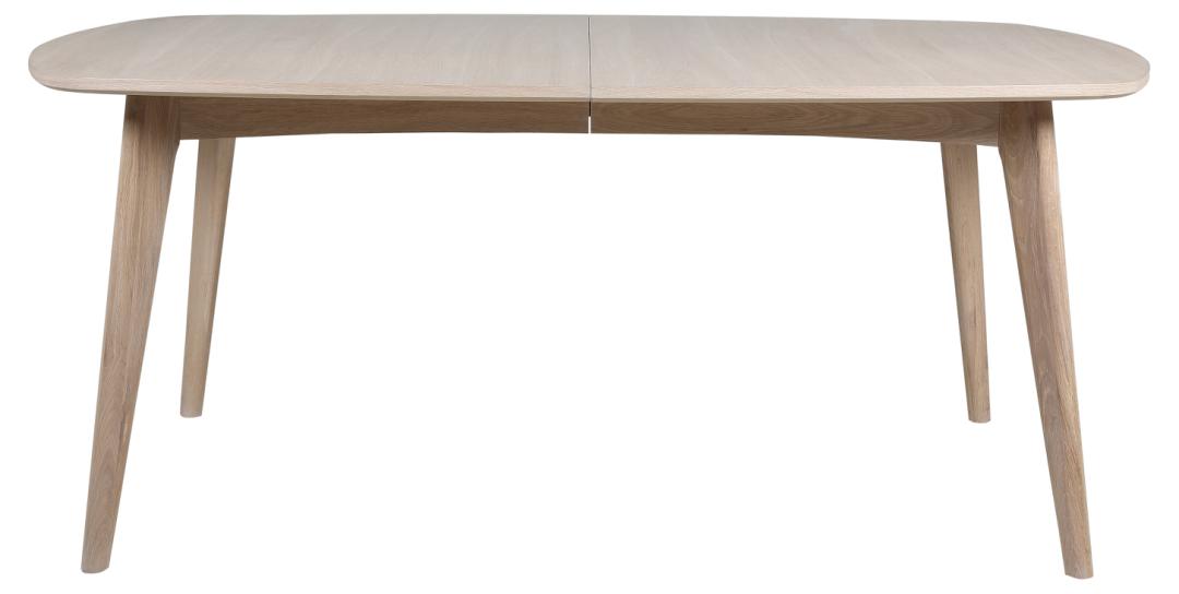 Act Nordic Marte Rektangulær Spisebord  Top Hvidpigmenteret Olieret Egefiner  Stel Hvidpigmenteret Olieret Eg Med Forberedelse Til Tillægsplader  180x102x76 Cm