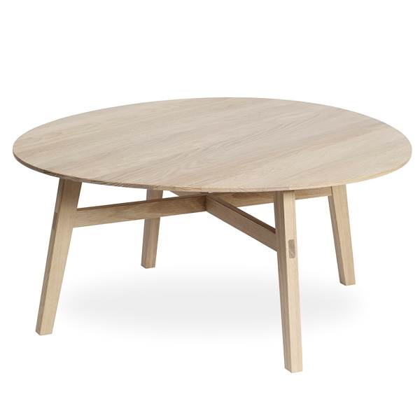 Andersen Furniture C1 Sofabord Rundt Hvidpigmeneret Eg 102   90   H45 Cm