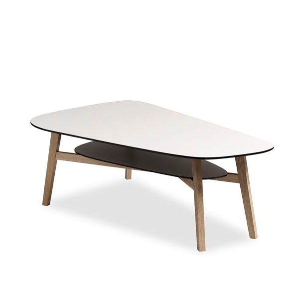 Andersen Furniture C1 Sofabord 140   83 Cm Højrevendt Eg Sort Mat Lak Kashmir
