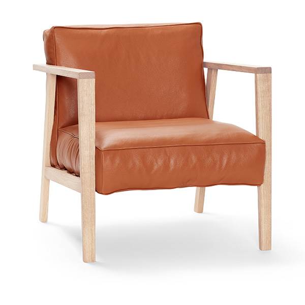 Andersen Furniture Lc1 Loungestol Hvidpigmenteret Eg Og Brandy Læder