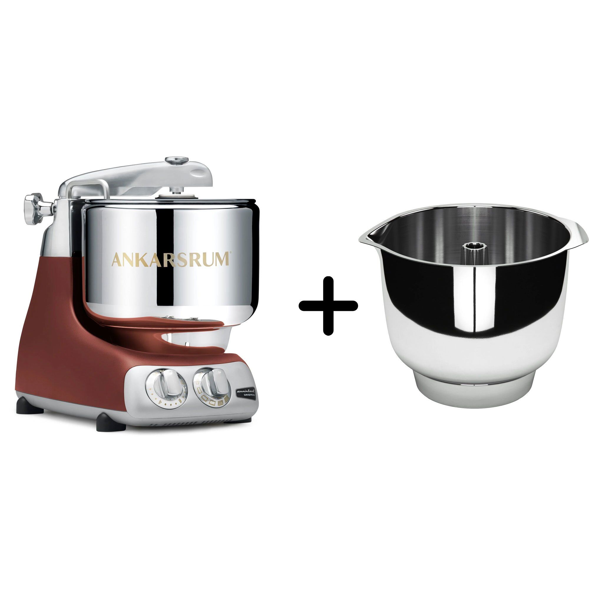 Akm 6230 Køkkenmaskine   Assistent Original Piskeskål  Rustic Maroon