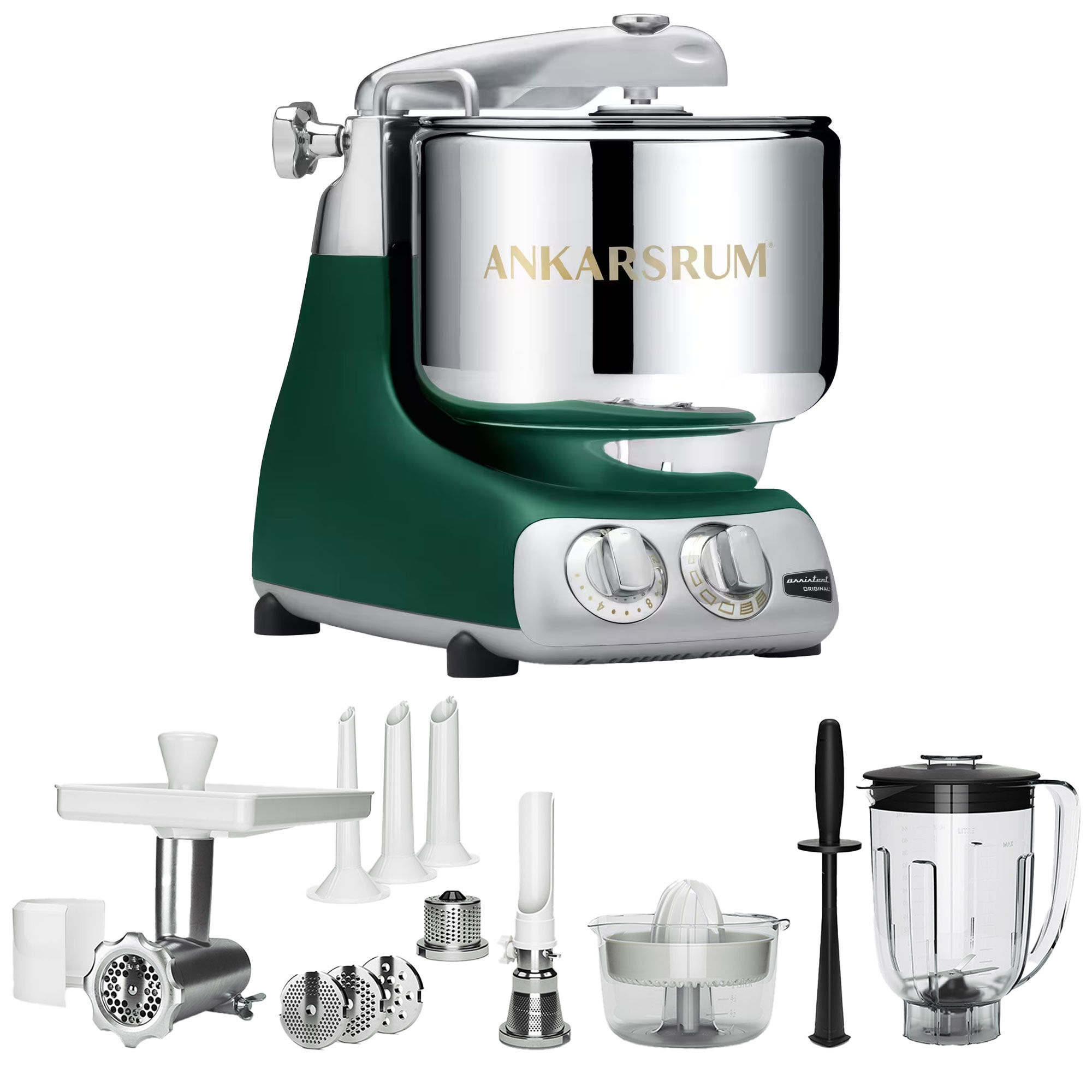 Akm 6230 Køkkenmaskine   Deluxe Pakke  Forest Green