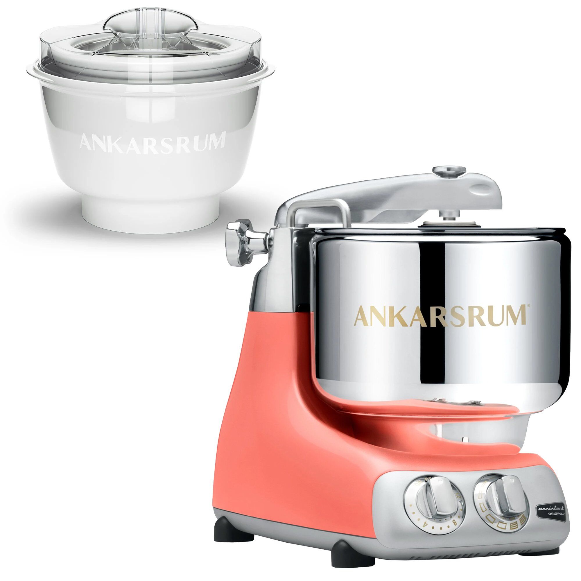 Ankarsrum Akm 6230 Røremaskine Med Ismaskine  Coral Crush