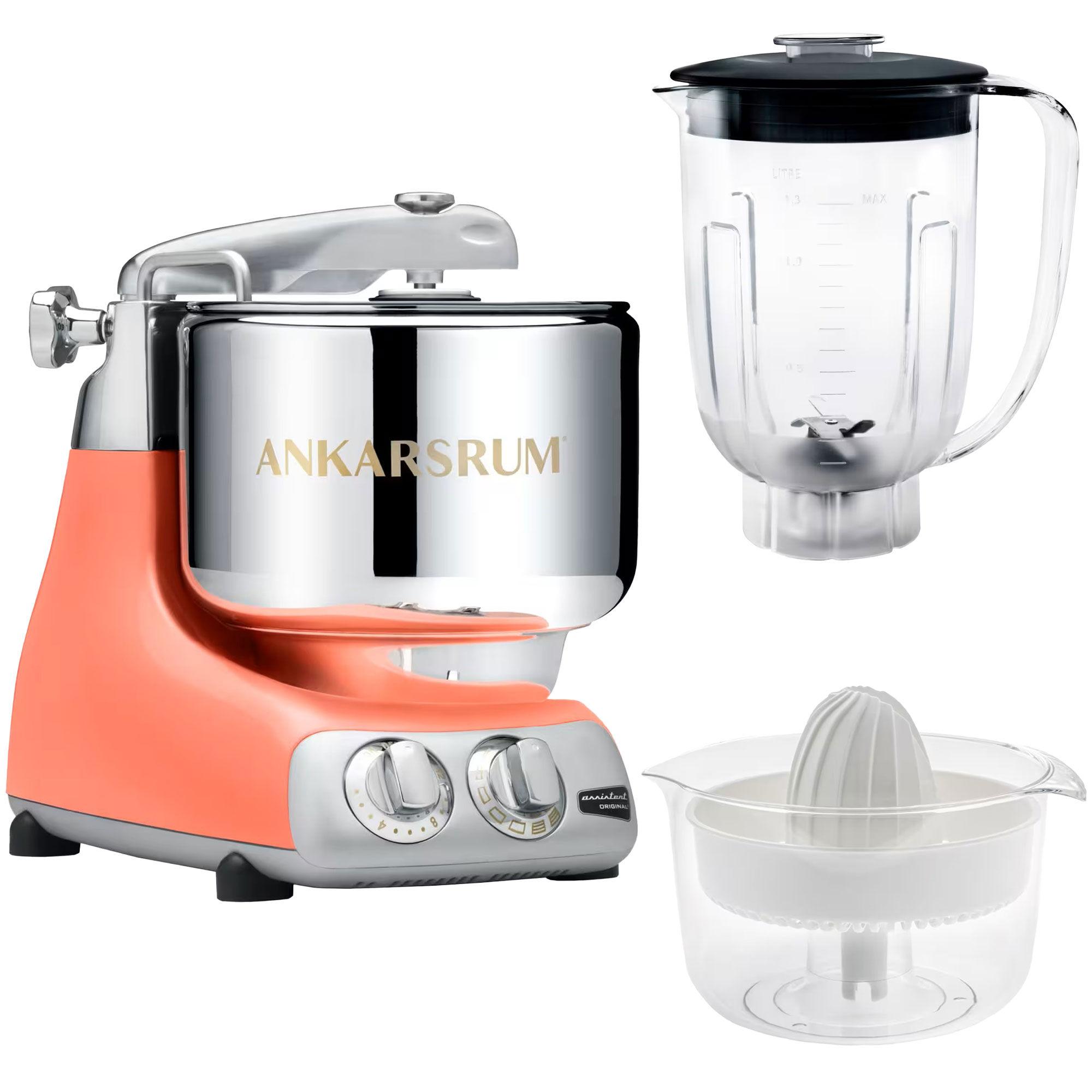 Ankarsrum Assistent Akm6230   Mixerkande Og Citruspresser  Coral Crush