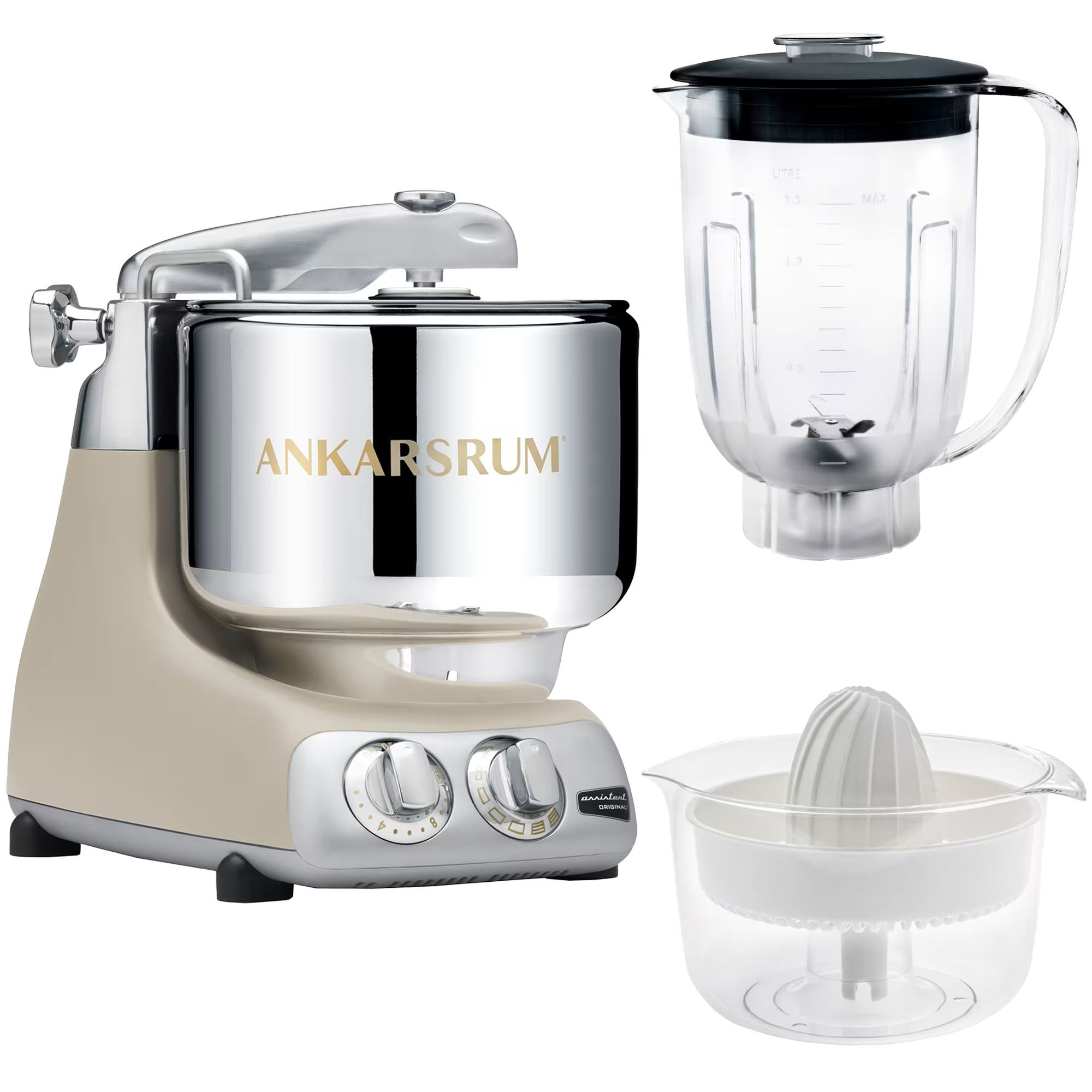 Ankarsrum Assistent Akm6230   Mixerkande Og Citruspresser  Harmony Beige