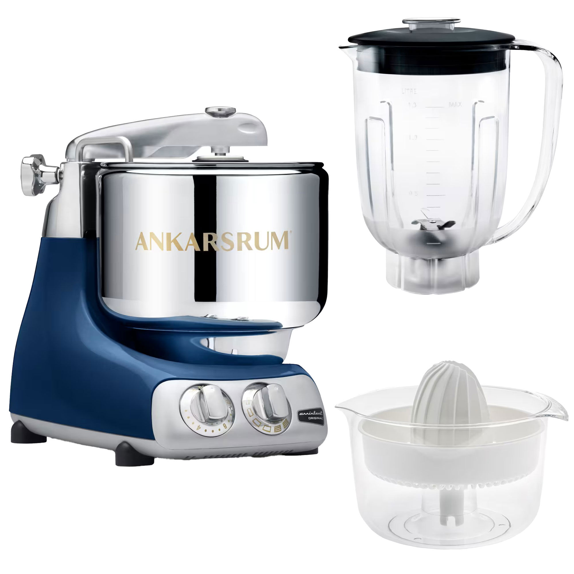 Ankarsrum Assistent Akm6230   Mixerkande Og Citruspresser  Ocean Blue