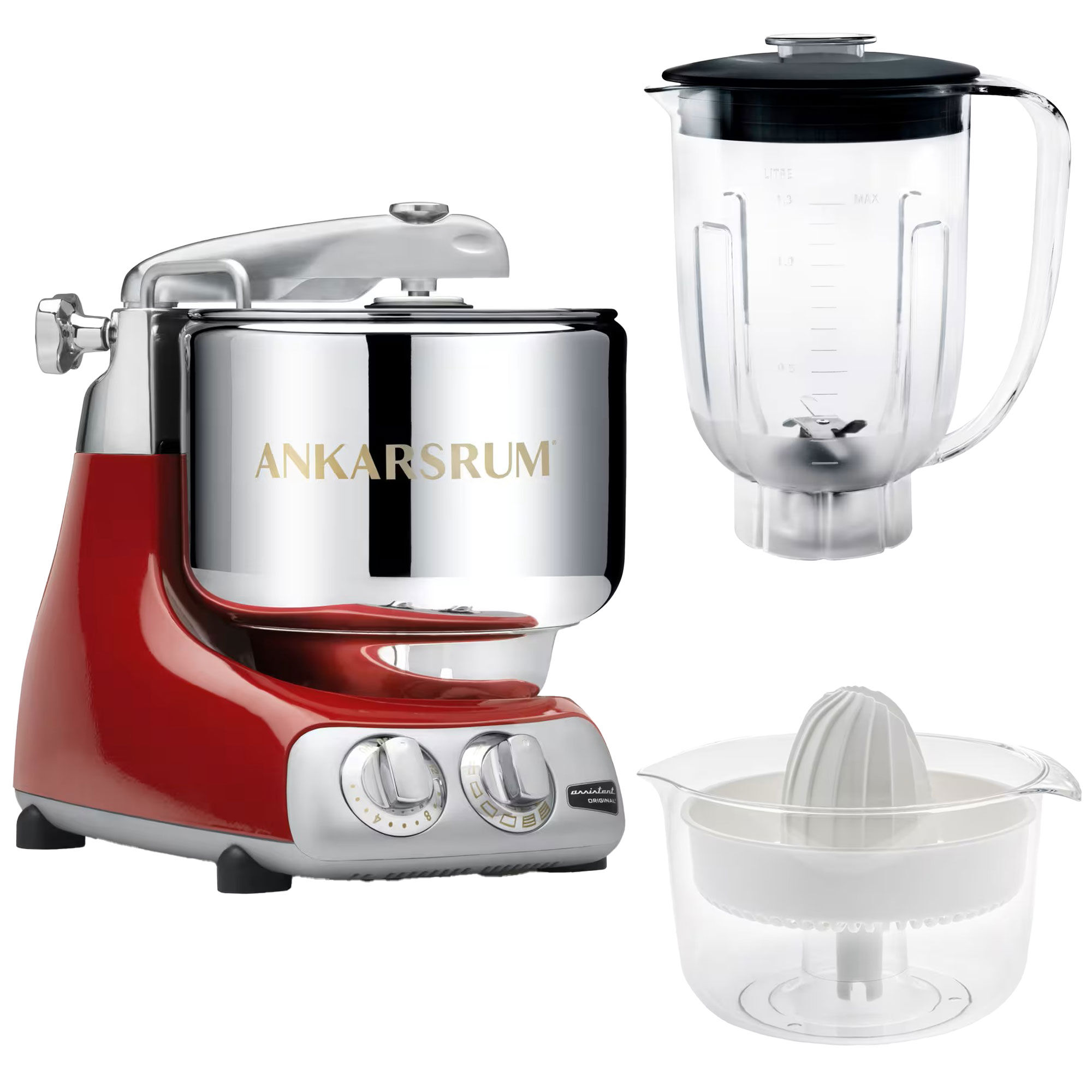 Ankarsrum Assistent Akm6230   Mixerkande Og Citruspresser  Rød