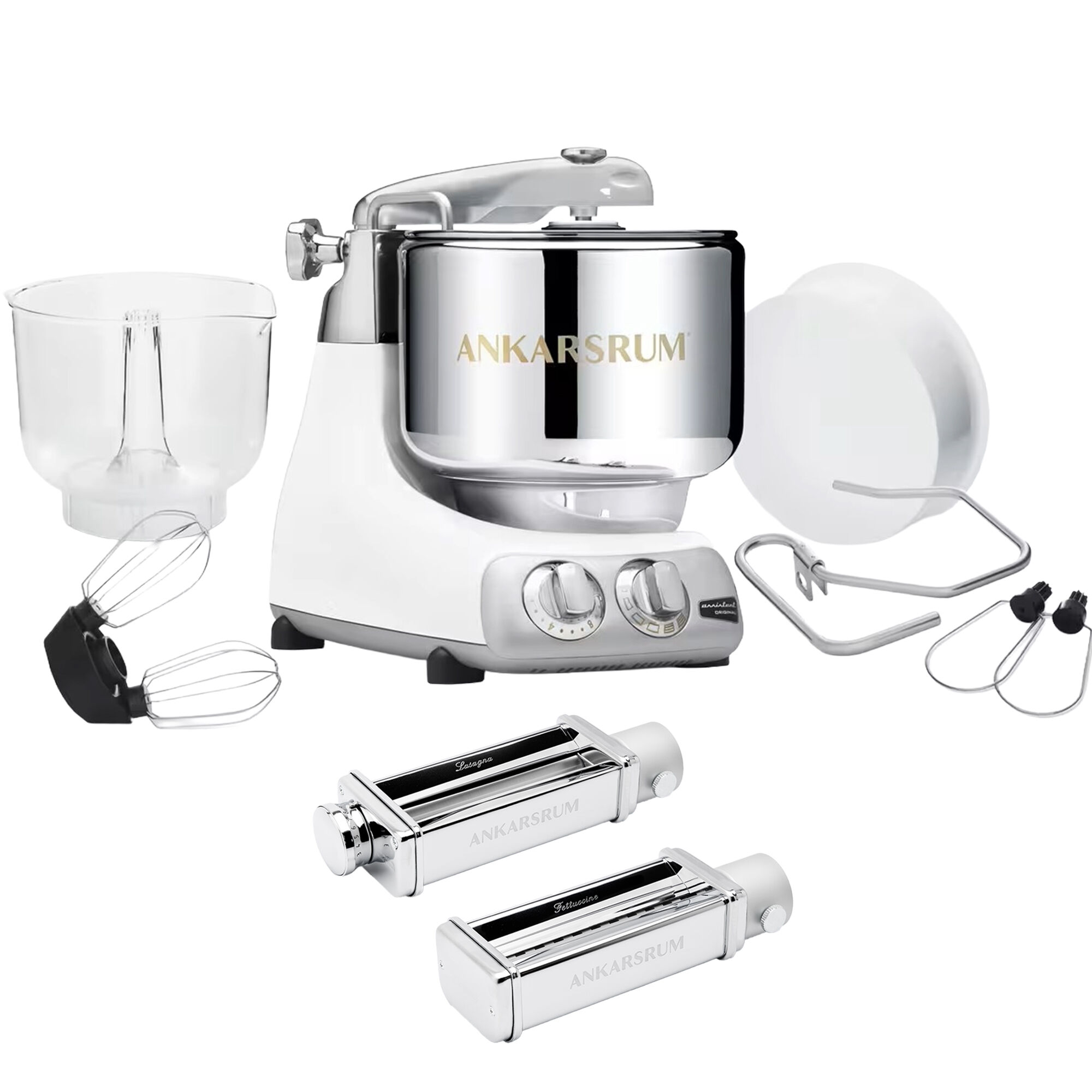 Ankarsrum Assistent Original Akm 6230 Køkkenmaskine Og Pastakit  Glossy White
