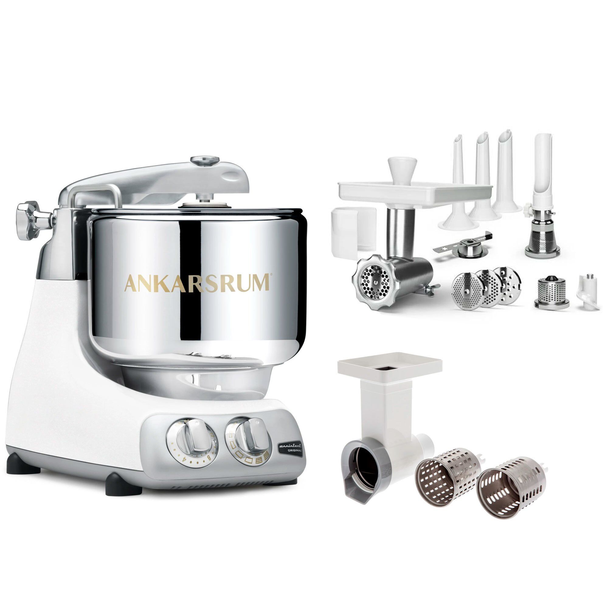 Assistent Røremaskine  Large Tilbehørspakke  Glossy White