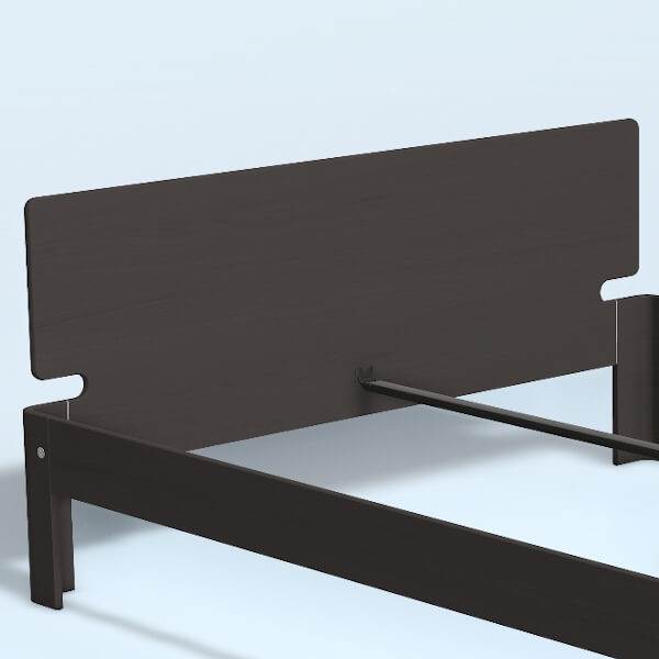 Auping Auronde Gavl Dobbeltseng Høj Model Chocolate Brown Oak 180 Cm