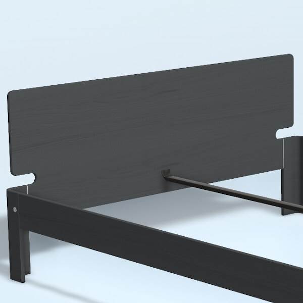 Auping Auronde Gavl Dobbeltseng Høj Model Dark Blue Oak 200 Cm