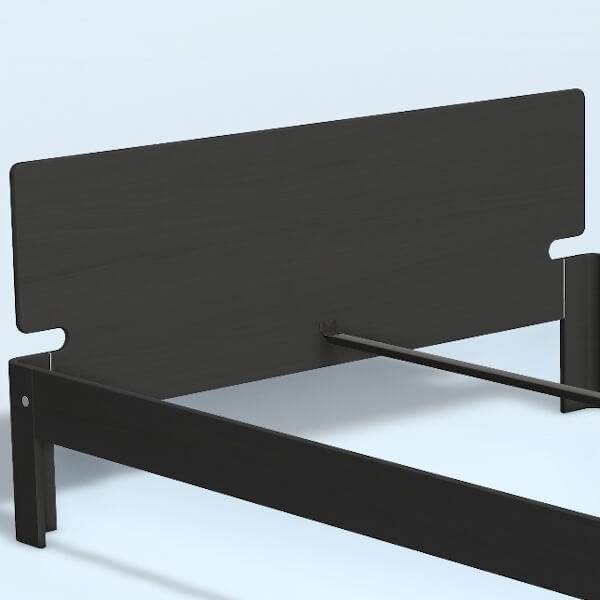 Auping Auronde Gavl Dobbeltseng Høj Model Midnight Black Oak 160 Cm