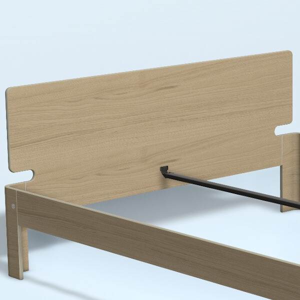 Auping Auronde Gavl Dobbeltseng Høj Model Natural Oak 200 Cm