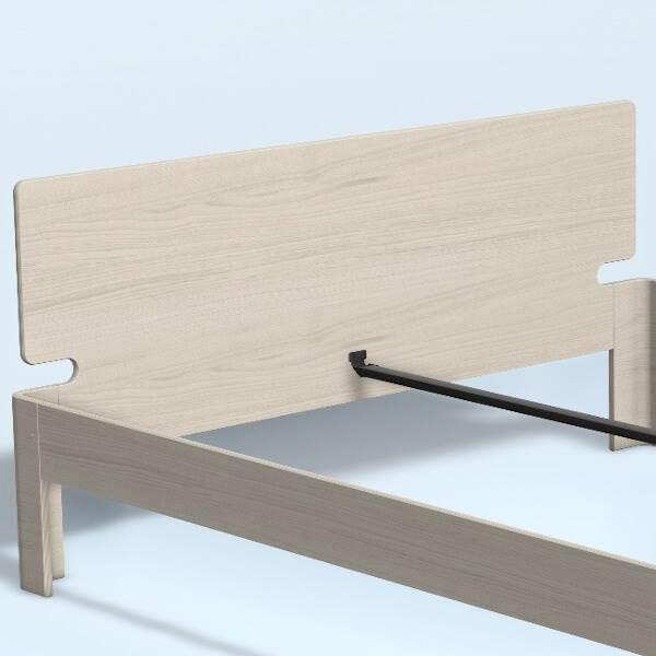 Auping Auronde Gavl Dobbeltseng Høj Model Soft White Oak 200 Cm