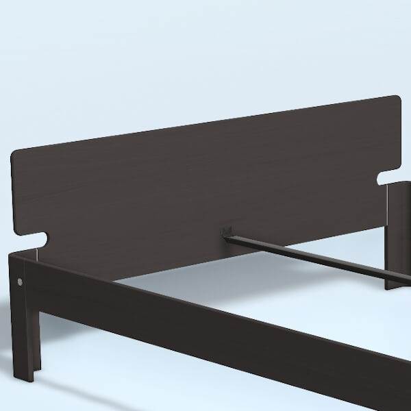 Auping Auronde Gavl Dobbeltseng Lav Model Chocolate Brown Oak 200 Cm