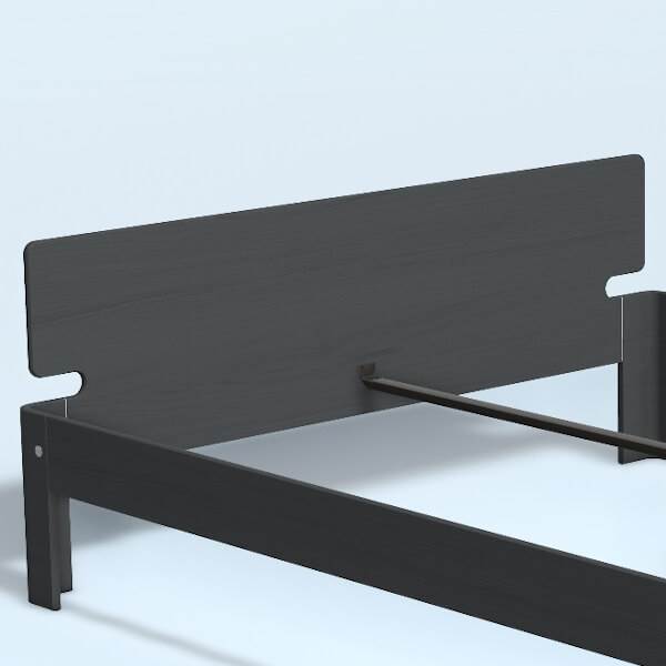 Auping Auronde Gavl Dobbeltseng Lav Model Dark Blue Oak 160 Cm